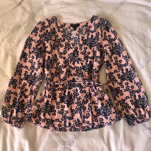 Jcrew Crepe Faux Wrap Top - Picture 2 of 4